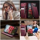For iPhone 17 Pro Max CaseMe 033 Calf Leather Lining Microfibre RFID Blocking Phone Case(Red) - 4