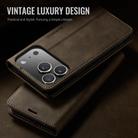 For iPhone 17 Pro CaseMe 033 Calf Leather Lining Microfibre RFID Blocking Phone Case(Coffee) - 3
