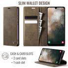 For Samsung Galaxy A12 5G CaseMe 033 Calf Leather Lining Microfibre RFID Blocking Phone Case(Coffee) - 2