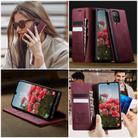 For Samsung Galaxy A12 5G CaseMe 033 Calf Leather Lining Microfibre RFID Blocking Phone Case(Red) - 4