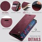 For Samsung Galaxy A12 5G CaseMe 033 Calf Leather Lining Microfibre RFID Blocking Phone Case(Red) - 5