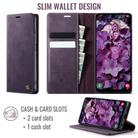 For Samsung Galaxy A12 5G CaseMe 033 Calf Leather Lining Microfibre RFID Blocking Phone Case(Purple) - 2