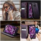 For Samsung Galaxy A12 5G CaseMe 033 Calf Leather Lining Microfibre RFID Blocking Phone Case(Purple) - 4