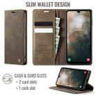 For Samsung Galaxy A15 CaseMe 033 Calf Leather Lining Microfibre RFID Blocking Phone Case(Coffee) - 2