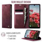 For Samsung Galaxy A15 CaseMe 033 Calf Leather Lining Microfibre RFID Blocking Phone Case(Red) - 2