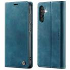 For Samsung Galaxy A15 CaseMe 033 Calf Leather Lining Microfibre RFID Blocking Phone Case(Green) - 1