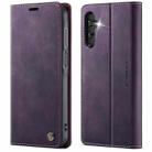 For Samsung Galaxy A15 CaseMe 033 Calf Leather Lining Microfibre RFID Blocking Phone Case(Purple) - 1
