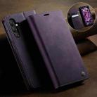 For Samsung Galaxy A15 CaseMe 033 Calf Leather Lining Microfibre RFID Blocking Phone Case(Purple) - 3