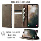 For Samsung Galaxy A16 5G CaseMe 033 Calf Leather Lining Microfibre RFID Blocking Phone Case(Coffee) - 2