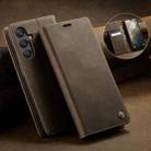 For Samsung Galaxy A16 5G CaseMe 033 Calf Leather Lining Microfibre RFID Blocking Phone Case(Coffee) - 3