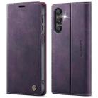 For Samsung Galaxy A16 5G CaseMe 033 Calf Leather Lining Microfibre RFID Blocking Phone Case(Purple) - 1