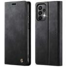 For Samsung Galaxy A23 / M23 CaseMe 033 Calf Leather Lining Microfibre RFID Blocking Phone Case(Black) - 1
