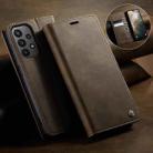 For Samsung Galaxy A23 / M23 CaseMe 033 Calf Leather Lining Microfibre RFID Blocking Phone Case(Coffee) - 3