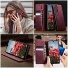 For Samsung Galaxy A24 4G CaseMe 033 Calf Leather Lining Microfibre RFID Blocking Phone Case(Red) - 4