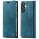 For Samsung Galaxy A24 4G CaseMe 033 Calf Leather Lining Microfibre RFID Blocking Phone Case(Green) - 1