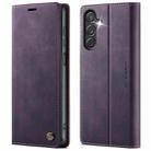For Samsung Galaxy A24 4G CaseMe 033 Calf Leather Lining Microfibre RFID Blocking Phone Case(Purple) - 1