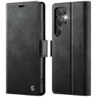 For Samsung Galaxy A33 5G CaseMe 033 Calf Leather Lining Microfibre RFID Blocking Phone Case(Black) - 1