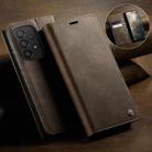 For Samsung Galaxy A33 5G CaseMe 033 Calf Leather Lining Microfibre RFID Blocking Phone Case(Coffee) - 3