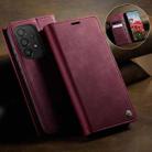 For Samsung Galaxy A33 5G CaseMe 033 Calf Leather Lining Microfibre RFID Blocking Phone Case(Red) - 3