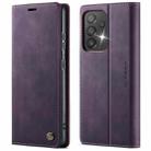 For Samsung Galaxy A33 5G CaseMe 033 Calf Leather Lining Microfibre RFID Blocking Phone Case(Purple) - 1