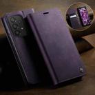 For Samsung Galaxy A33 5G CaseMe 033 Calf Leather Lining Microfibre RFID Blocking Phone Case(Purple) - 3