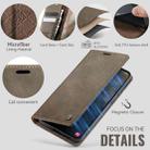 For Samsung Galaxy A34 5G CaseMe 033 Calf Leather Lining Microfibre RFID Blocking Phone Case(Coffee) - 5
