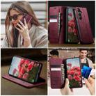 For Samsung Galaxy A34 5G CaseMe 033 Calf Leather Lining Microfibre RFID Blocking Phone Case(Red) - 4