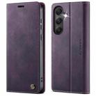 For Samsung Galaxy A34 5G CaseMe 033 Calf Leather Lining Microfibre RFID Blocking Phone Case(Purple) - 1