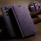 For Samsung Galaxy A34 5G CaseMe 033 Calf Leather Lining Microfibre RFID Blocking Phone Case(Purple) - 3