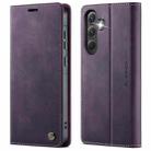 For Samsung Galaxy A35 5G CaseMe 033 Calf Leather Lining Microfibre RFID Blocking Phone Case(Purple) - 1