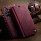 For Samsung Galaxy A36 5G CaseMe 033 Calf Leather Lining Microfibre RFID Blocking Phone Case(Red) - 3