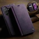For Samsung Galaxy A56 5G CaseMe 033 Calf Leather Lining Microfibre RFID Blocking Phone Case(Purple) - 3