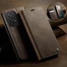 For Samsung Galaxy A33 5G CaseMe 033 Calf Leather Lining Microfibre RFID Blocking Phone Case(Coffee) - 3