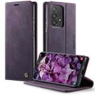 For Samsung Galaxy A33 5G CaseMe 033 Calf Leather Lining Microfibre RFID Blocking Phone Case(Purple) - 1