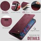 For Samsung Galaxy S21+ 5G CaseMe 033 Calf Leather Lining Microfibre RFID Blocking Phone Case(Red) - 5
