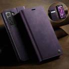 For Samsung Galaxy S21+ 5G CaseMe 033 Calf Leather Lining Microfibre RFID Blocking Phone Case(Purple) - 3