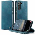 For Samsung Galaxy S22+ 5G CaseMe 033 Calf Leather Lining Microfibre RFID Blocking Phone Case(Green) - 1