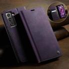 For Samsung Galaxy S22+ 5G CaseMe 033 Calf Leather Lining Microfibre RFID Blocking Phone Case(Purple) - 3