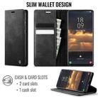 For Samsung Galaxy S21 FE 5G CaseMe 033 Calf Leather Lining Microfibre RFID Blocking Phone Case(Black) - 2