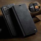 For Samsung Galaxy S21 FE 5G CaseMe 033 Calf Leather Lining Microfibre RFID Blocking Phone Case(Black) - 3