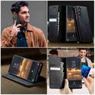 For Samsung Galaxy S21 FE 5G CaseMe 033 Calf Leather Lining Microfibre RFID Blocking Phone Case(Black) - 4