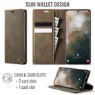 For Samsung Galaxy S21 FE 5G CaseMe 033 Calf Leather Lining Microfibre RFID Blocking Phone Case(Coffee) - 2