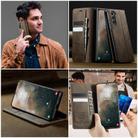 For Samsung Galaxy S21+ 5G CaseMe 033 Calf Leather Lining Microfibre RFID Blocking Phone Case(Coffee) - 4