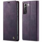For Samsung Galaxy S22+ 5G CaseMe 033 Calf Leather Lining Microfibre RFID Blocking Phone Case(Purple) - 1