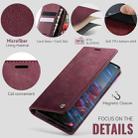 For Samsung Galaxy S21 Ultra 5G CaseMe 033 Calf Leather Lining Microfibre RFID Blocking Phone Case(Red) - 5