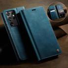 For Samsung Galaxy S21 Ultra 5G CaseMe 033 Calf Leather Lining Microfibre RFID Blocking Phone Case(Green) - 3