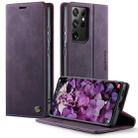For Samsung Galaxy S21 Ultra 5G CaseMe 033 Calf Leather Lining Microfibre RFID Blocking Phone Case(Purple) - 1