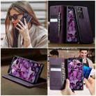 For Samsung Galaxy S21 Ultra 5G CaseMe 033 Calf Leather Lining Microfibre RFID Blocking Phone Case(Purple) - 4
