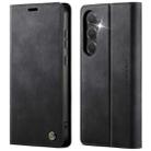For Samsung Galaxy S24+ / S25+ 5G CaseMe 033 Calf Leather Lining Microfibre RFID Blocking Phone Case(Black) - 1
