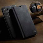 For Samsung Galaxy S24+ / S25+ 5G CaseMe 033 Calf Leather Lining Microfibre RFID Blocking Phone Case(Black) - 3